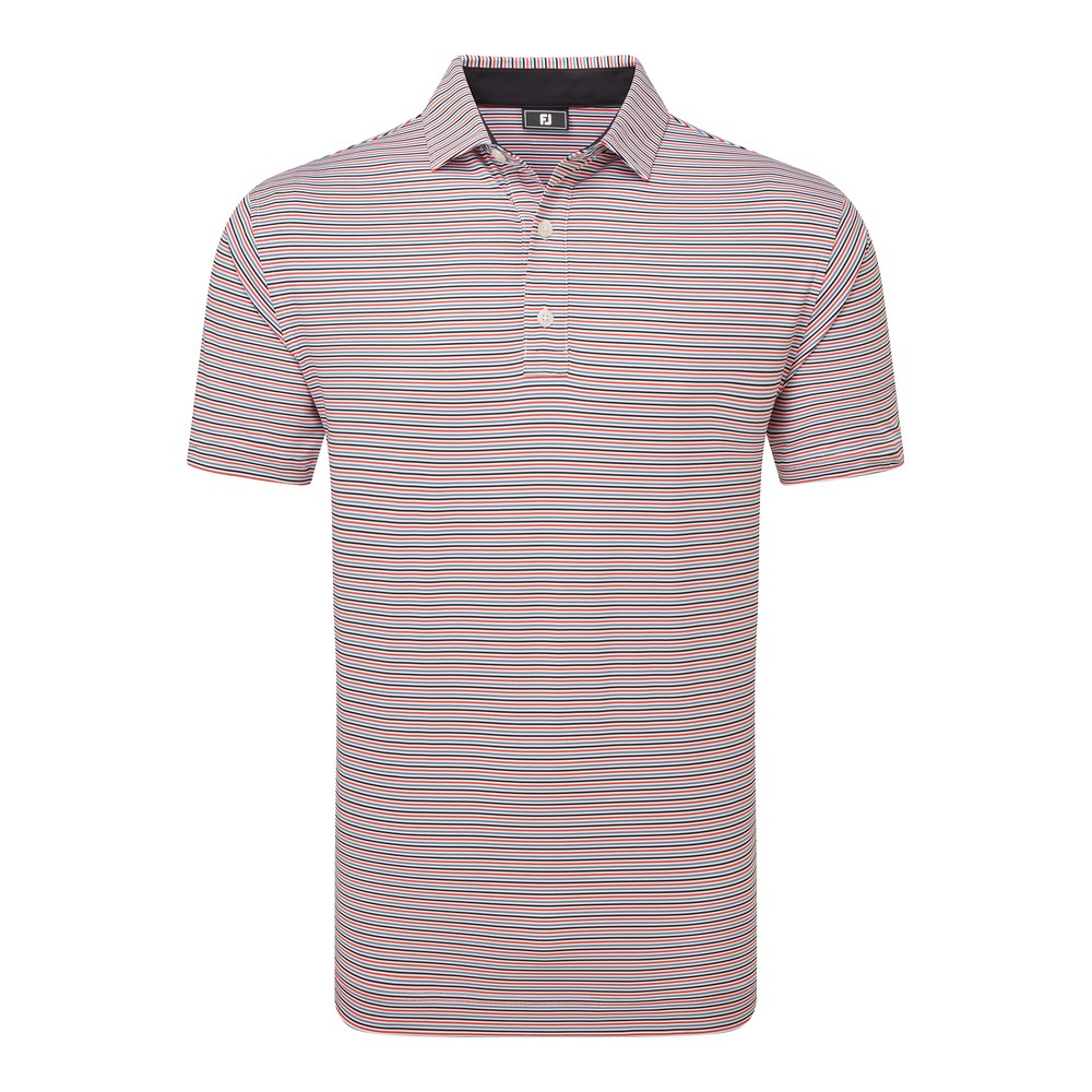 FootJoy Men's Balance Stripe Lisle Golf Polo Shirt