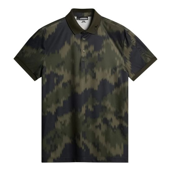 Picture of J.Lindeberg Men's Tour Tech Print Golf Polo Shirt